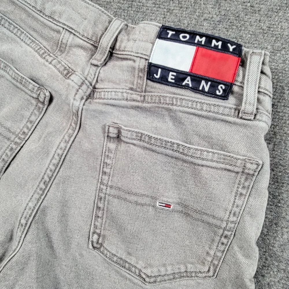 Vintage Tommy Jeans Mom Denim Shorts Womens 25 Gray Cutoff‎ Frayed Hem High Rise